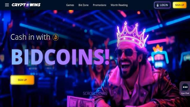 CryptoWins casino screenshot